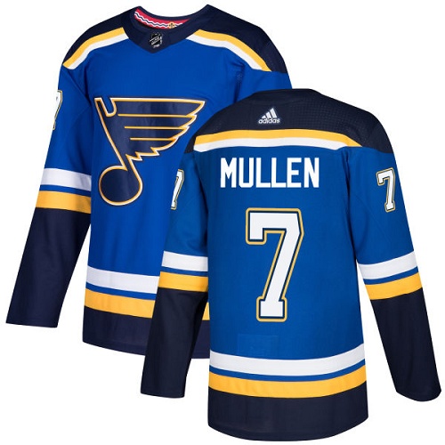Adidas Men St.Louis Blues #7 Joe Mullen Blue Home Authentic Stitched NHL Jersey->st.louis blues->NHL Jersey